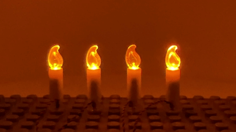 LEGO Candle with Flickering LED Light (4-Pack)