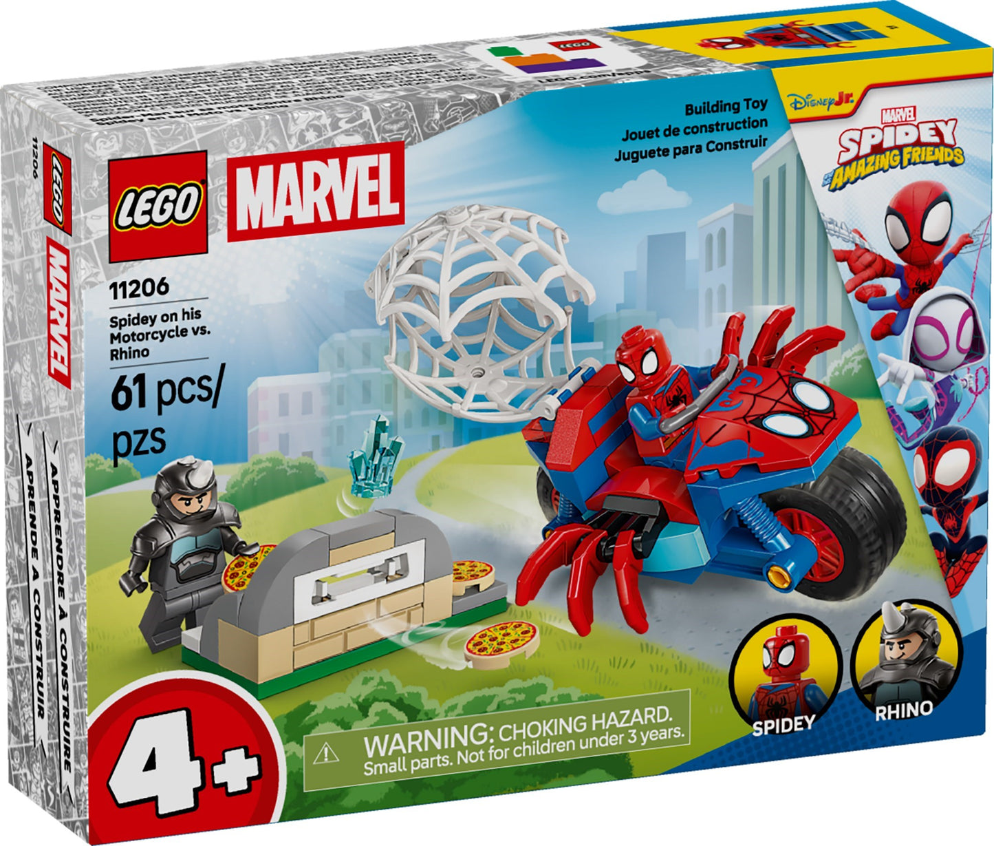 11206 Spidey on his Motorcycle vs. Rhino