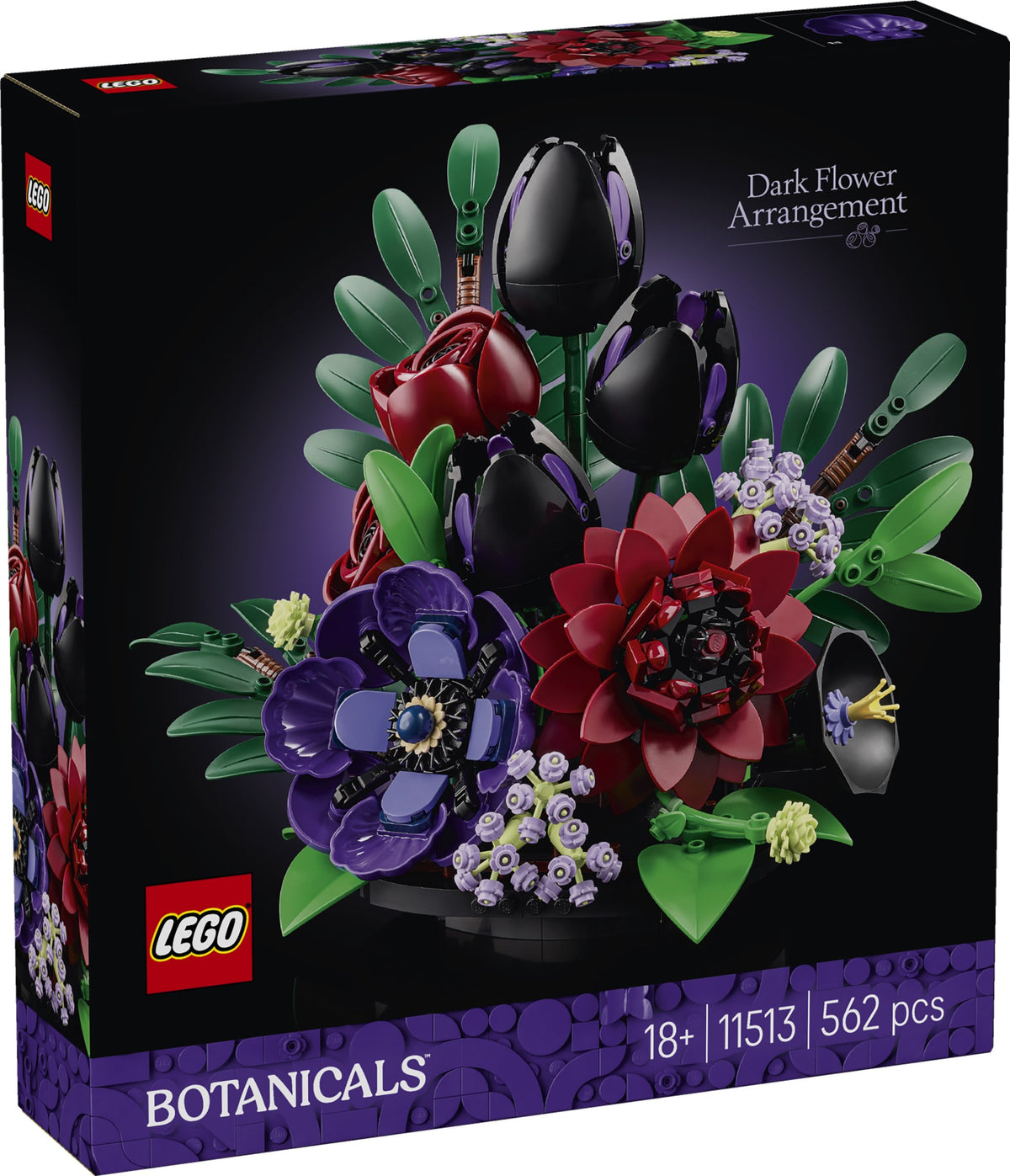 11513 Dark Flowers Arrangement