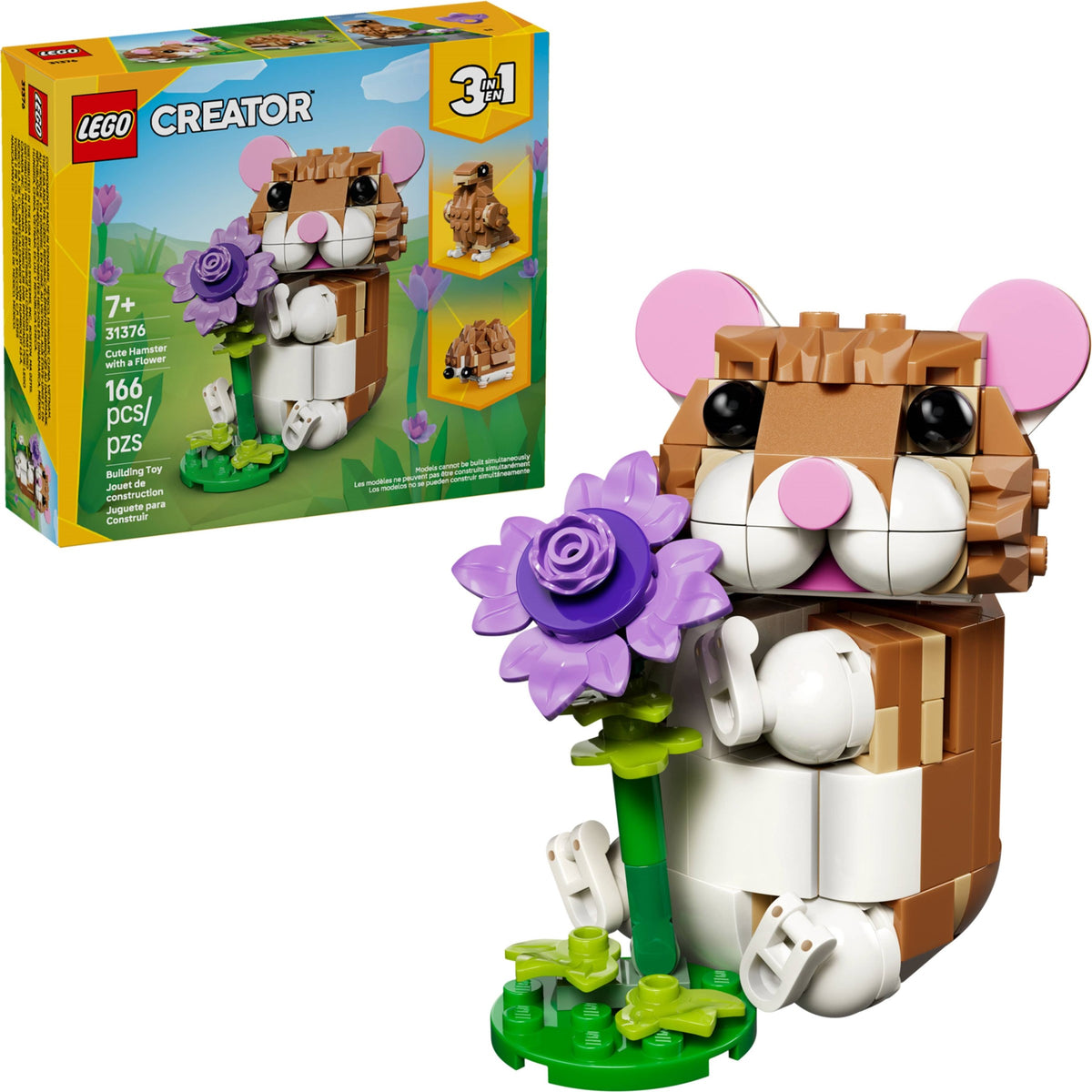 31376 Cute Hamster with a Flower