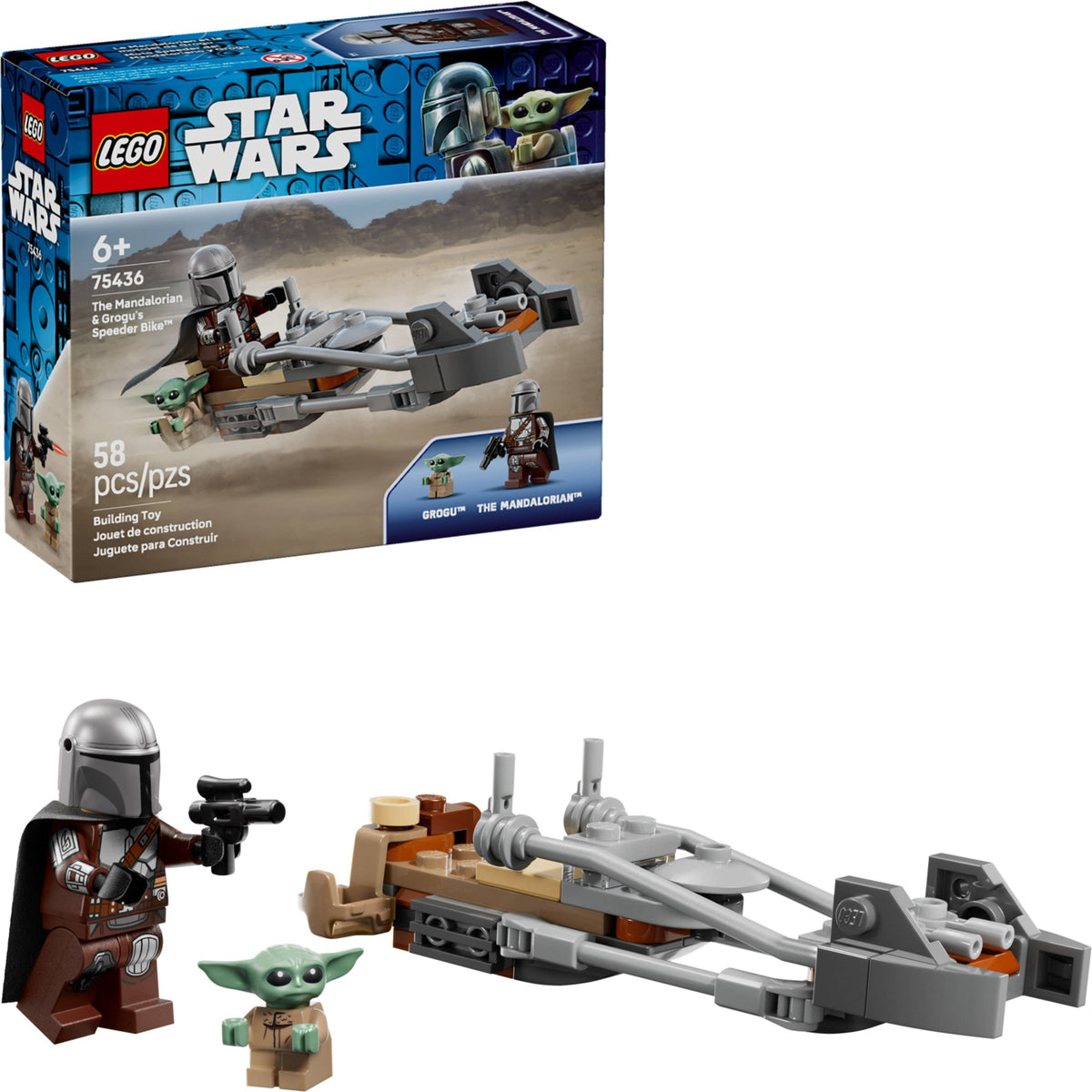 75436 The Mandalorian™ & Grogu's Speeder Bike