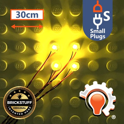 Pico LED Lights, Warm White with 30cm (12in) Cables (4-Pack)