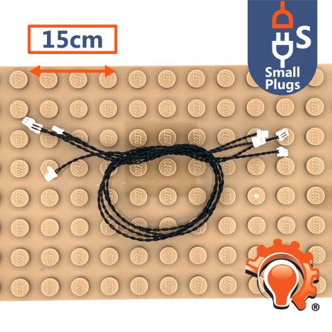 2-Wire 15cm Connecting Cables with Small Plugs (Pack of 4)